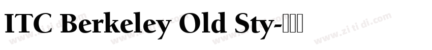ITC Berkeley Old Sty字体转换